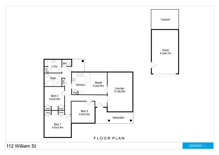 Floorplan of Homely house listing, 112 William Street, Mooroopna VIC 3629