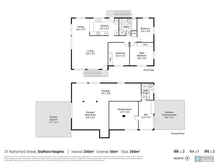 Floorplan of Homely house listing, 37 Rutherford Street, Stafford Heights QLD 4053