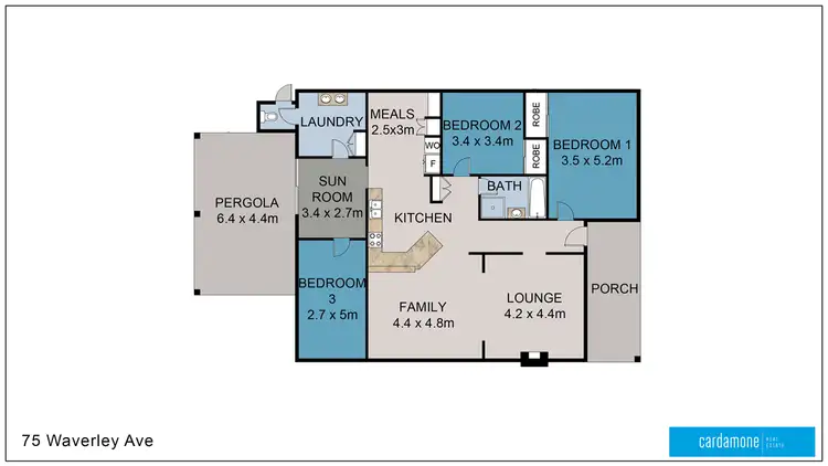Floorplan of Homely house listing, 75 Waverley Avenue, Merrigum VIC 3618