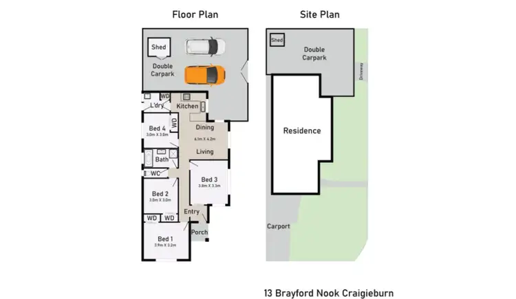 Floorplan of Homely house listing, 13 Brayford Nook, Craigieburn VIC 3064