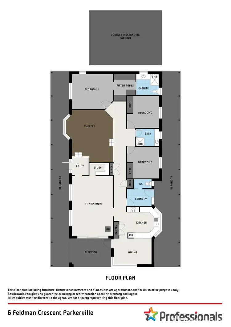 Floorplan of Homely house listing, 6 Feldman Crescent, Parkerville WA 6081