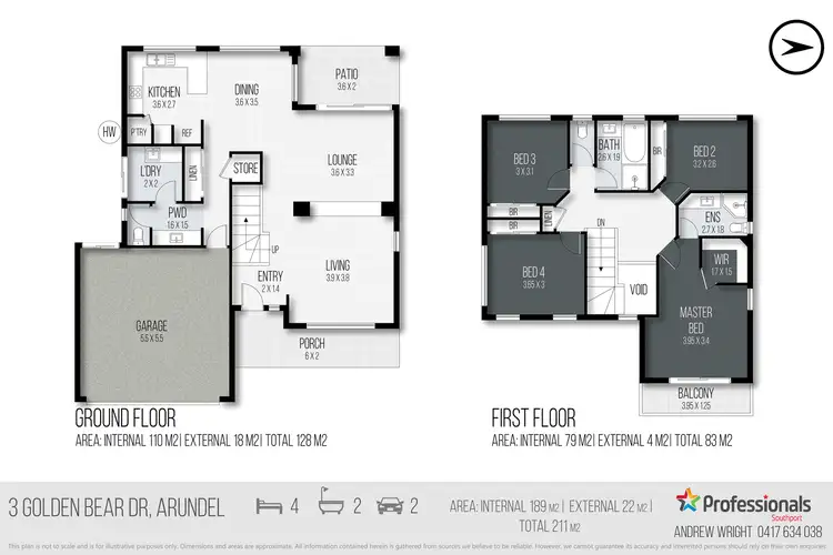 Floorplan of Homely house listing, 3 Golden Bear Drive, Arundel QLD 4214