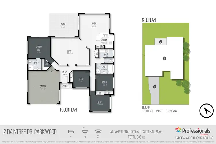 Floorplan of Homely house listing, 12 Daintree Drive, Parkwood QLD 4214
