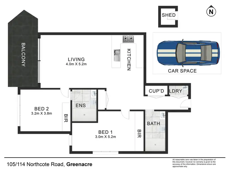 Floorplan of Homely apartment listing, Building 4 Unit 105/114 Northcote Road, Greenacre NSW 2190