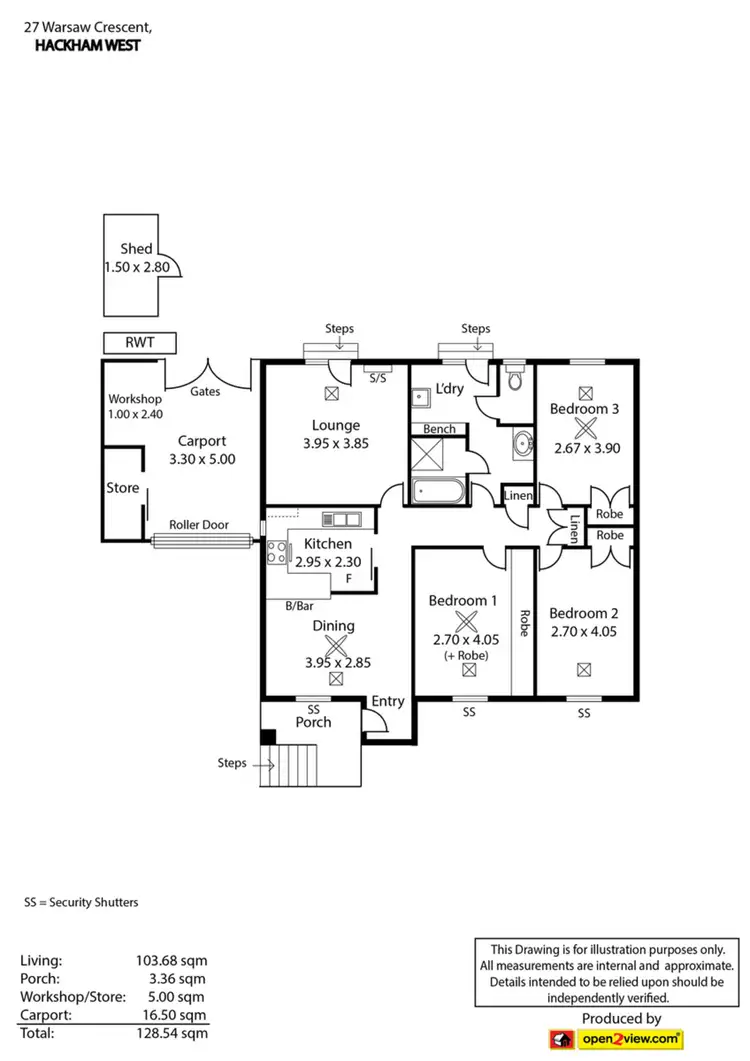 Floorplan of Homely house listing, 27 Warsaw Crescent, Hackham West SA 5163
