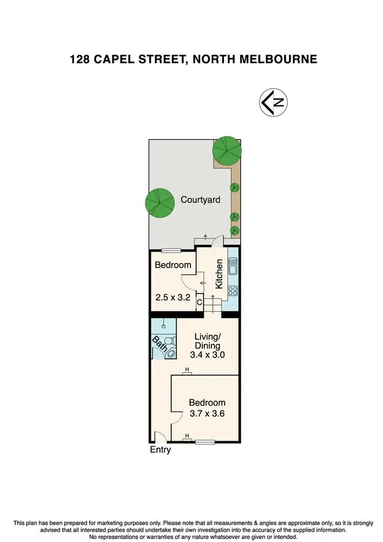 Floorplan of Homely house listing, 128 Capel Street, North Melbourne VIC 3051