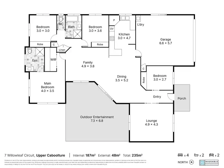 Floorplan of Homely house listing, 7 Willowleaf Circuit, Upper Caboolture QLD 4510