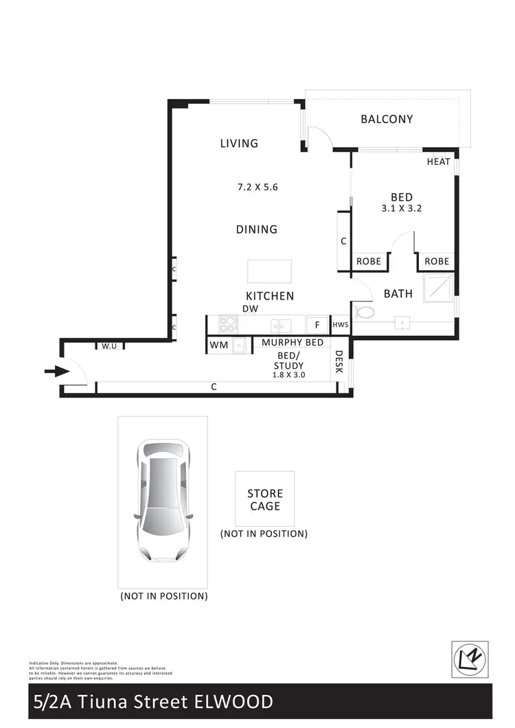 Floorplan of Homely apartment listing, 5/2A Tiuna Grove, Elwood VIC 3184