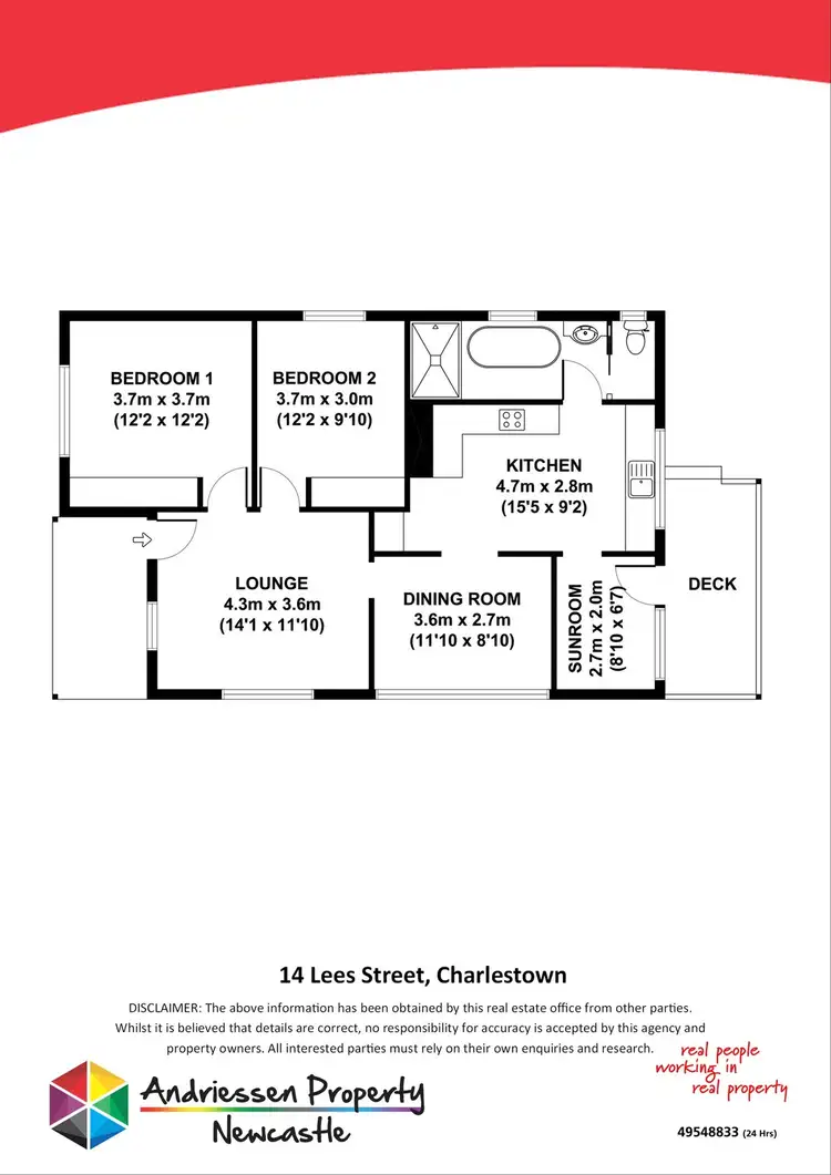 Floorplan of Homely house listing, 14 & 14a Lees Street, Charlestown NSW 2290