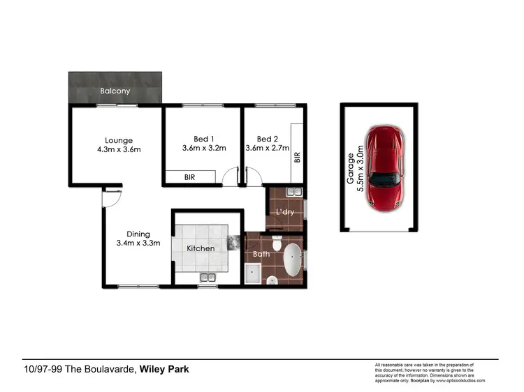 Floorplan of Homely apartment listing, 10/97-99 The Boulevarde, Wiley Park NSW 2195