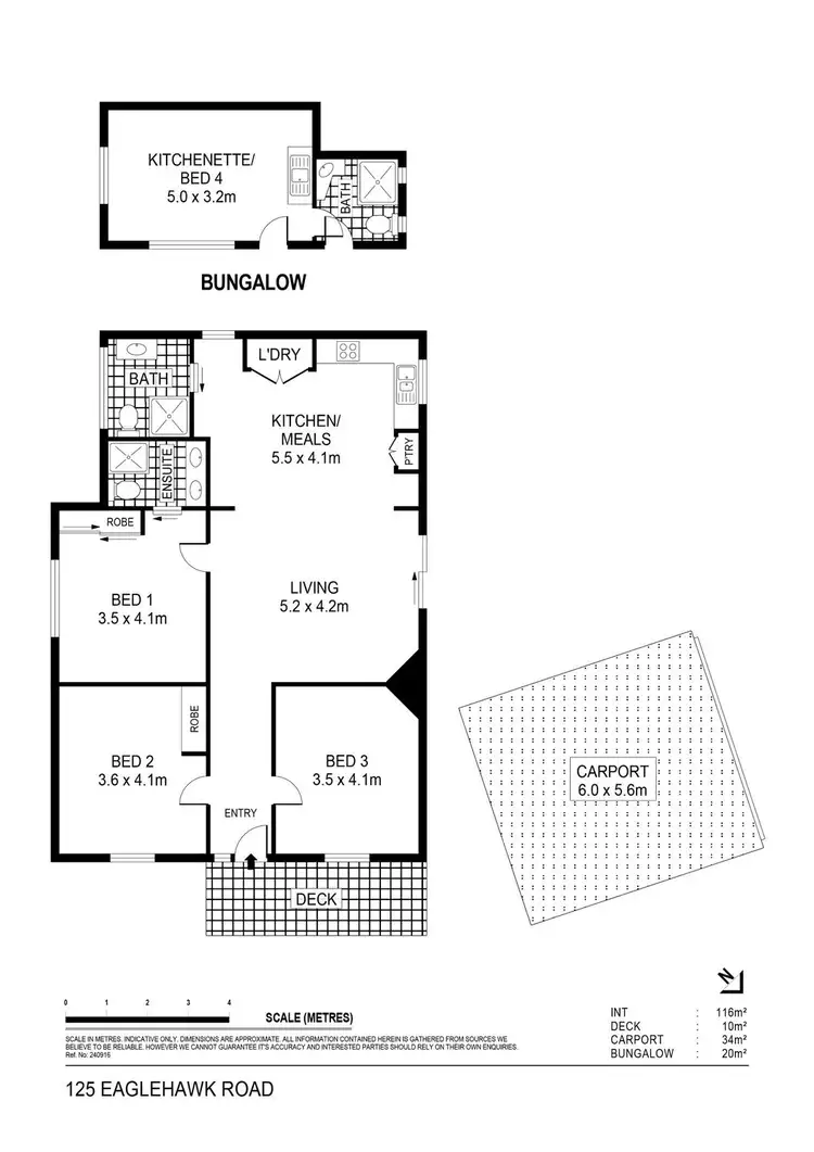 Floorplan of Homely house listing, 125 Eaglehawk Road, Long Gully VIC 3550