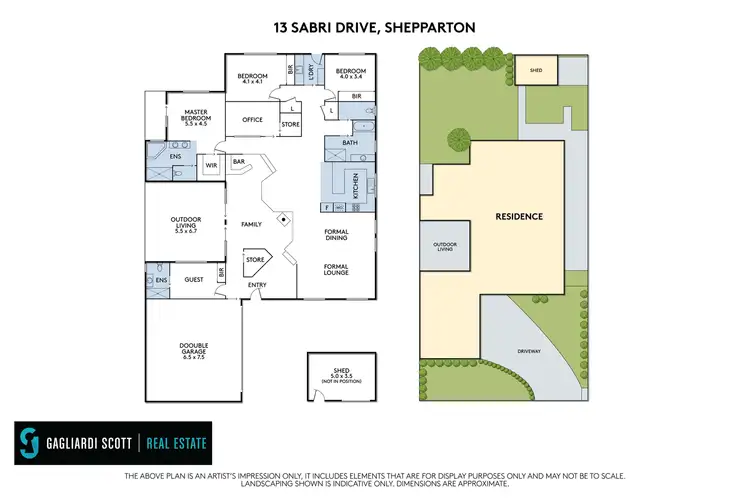 Floorplan of Homely house listing, 13 Sabri Drive, Shepparton VIC 3630