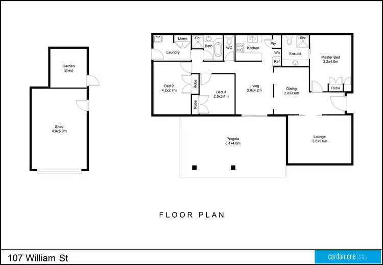 Floorplan of Homely house listing, 107 William Street, Mooroopna VIC 3629