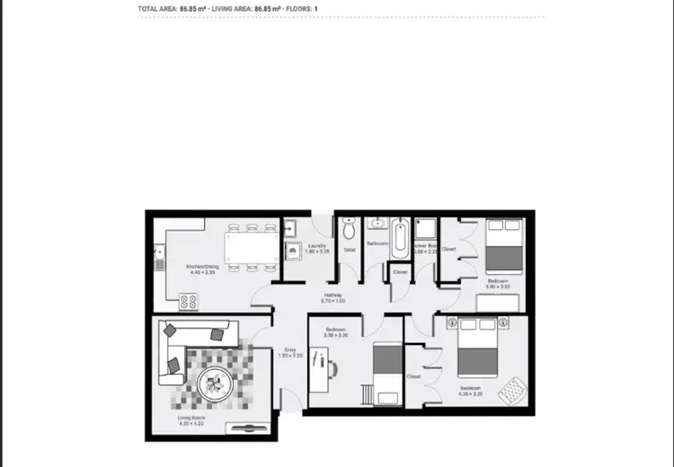 Floorplan of Homely house listing, 2 Kennedy Road, Shepparton VIC 3630