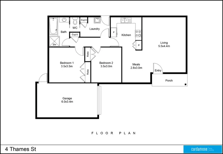 Floorplan of Homely unit listing, 4 Thames Street, Shepparton VIC 3630