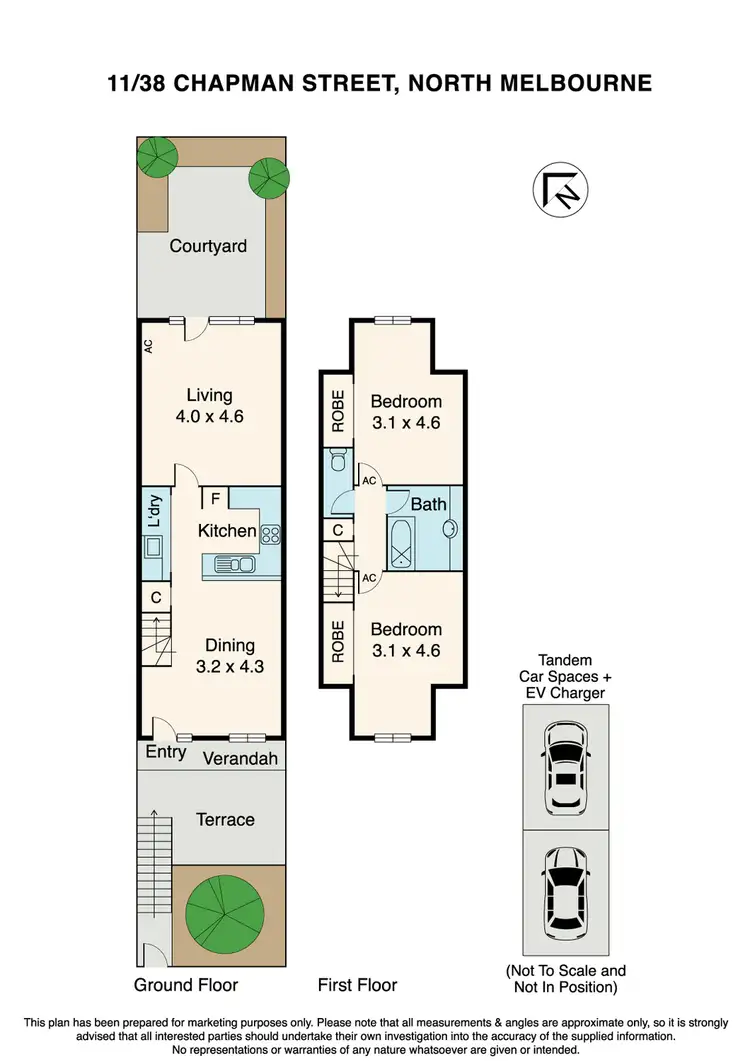 Floorplan of Homely townhouse listing, 11/38 Chapman Street, North Melbourne VIC 3051