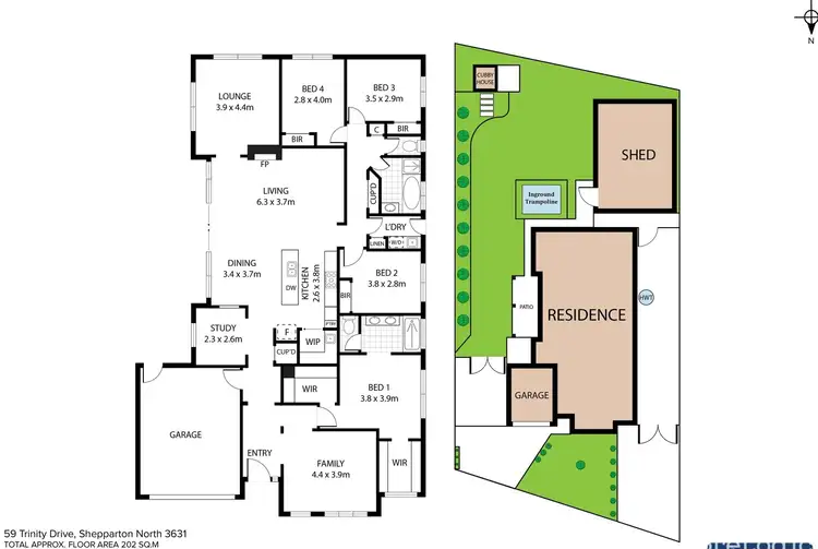 Floorplan of Homely house listing, 59 Trinity Drive, Shepparton North VIC 3631