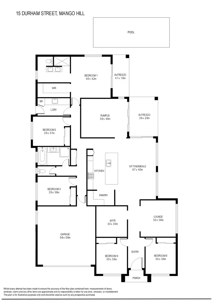 Floorplan of Homely house listing, 15 Durham Street, Mango Hill QLD 4509