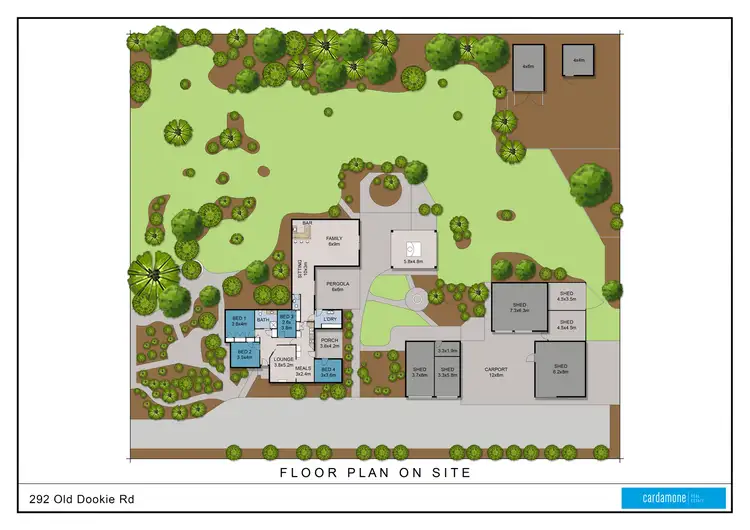 Floorplan of Homely rural property listing, 292 Old Dookie Road, Shepparton East VIC 3631