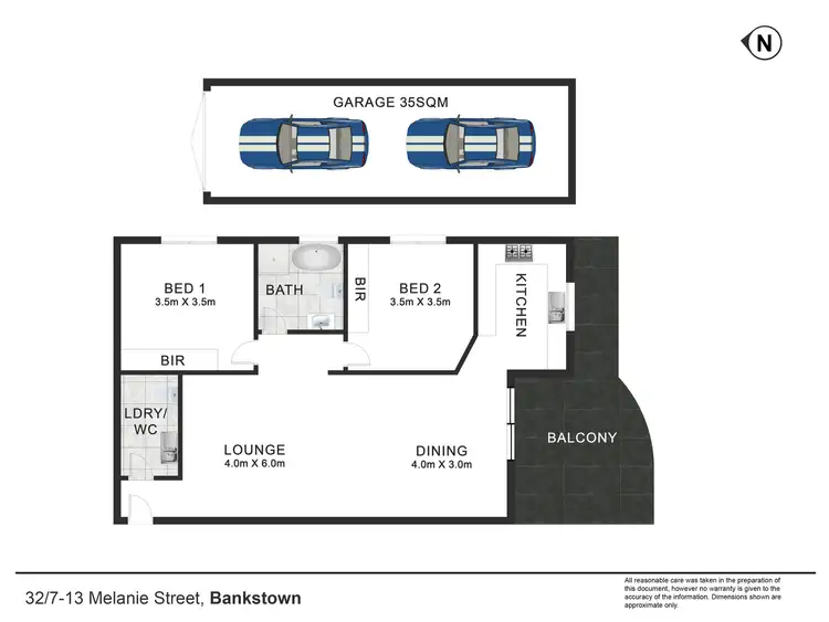 Floorplan of Homely apartment listing, 32/7-13 Melanie Street, Bankstown NSW 2200