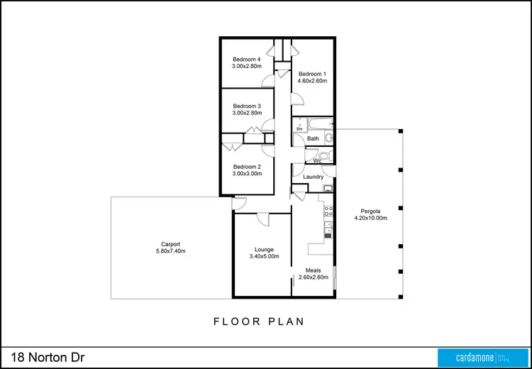Floorplan of Homely house listing, 18 Norton Drive, Mooroopna VIC 3629