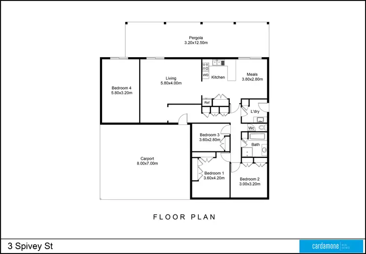 Floorplan of Homely house listing, 3 Spivey Street, Shepparton VIC 3630