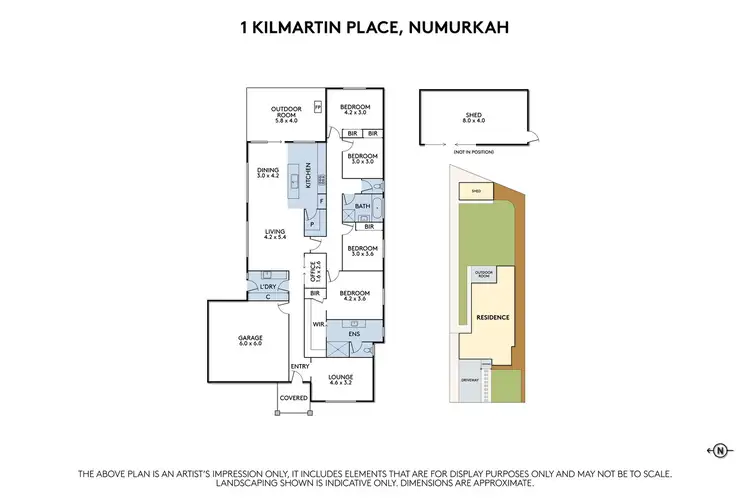 Floorplan of Homely house listing, 1 Kilmartin Place, Numurkah VIC 3636