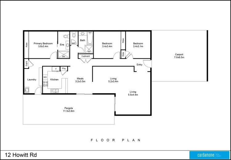 Floorplan of Homely house listing, 12 Howitt Road, Shepparton VIC 3630