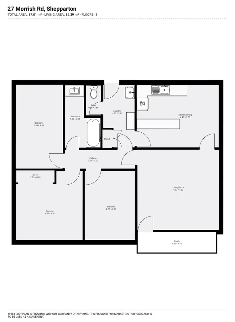Floorplan of Homely house listing, 27 Morrish Road, Shepparton VIC 3630