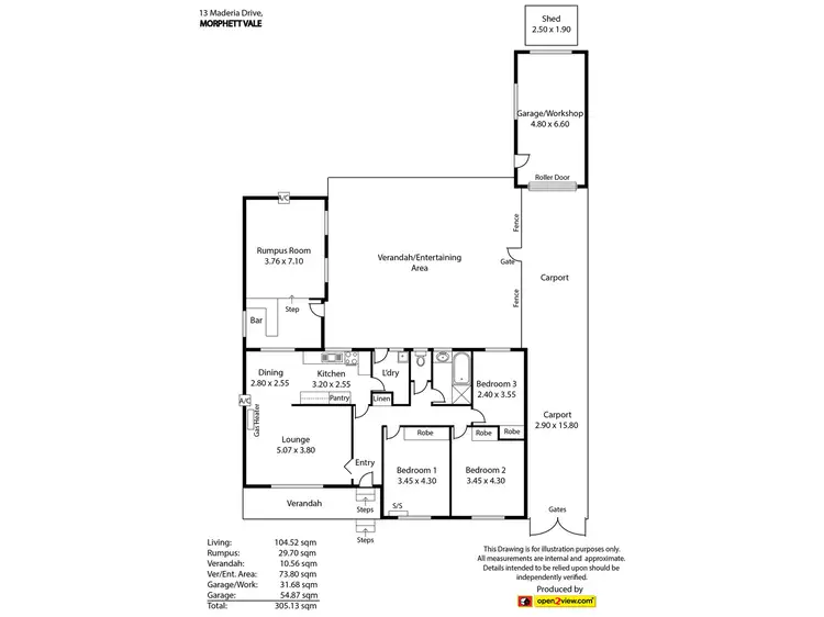 Floorplan of Homely house listing, 13 Madeira Drive, Morphett Vale SA 5162