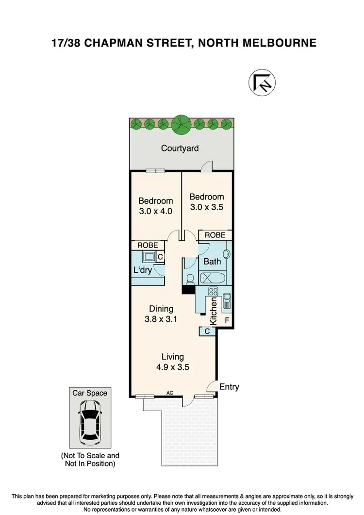 Floorplan of Homely apartment listing, 17/38 Chapman Street, North Melbourne VIC 3051