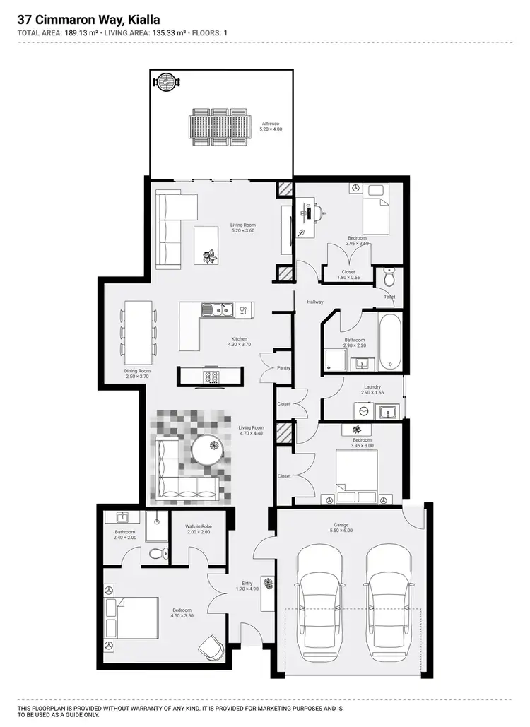 Floorplan of Homely house listing, 37 Cimmaron Way, Kialla VIC 3631