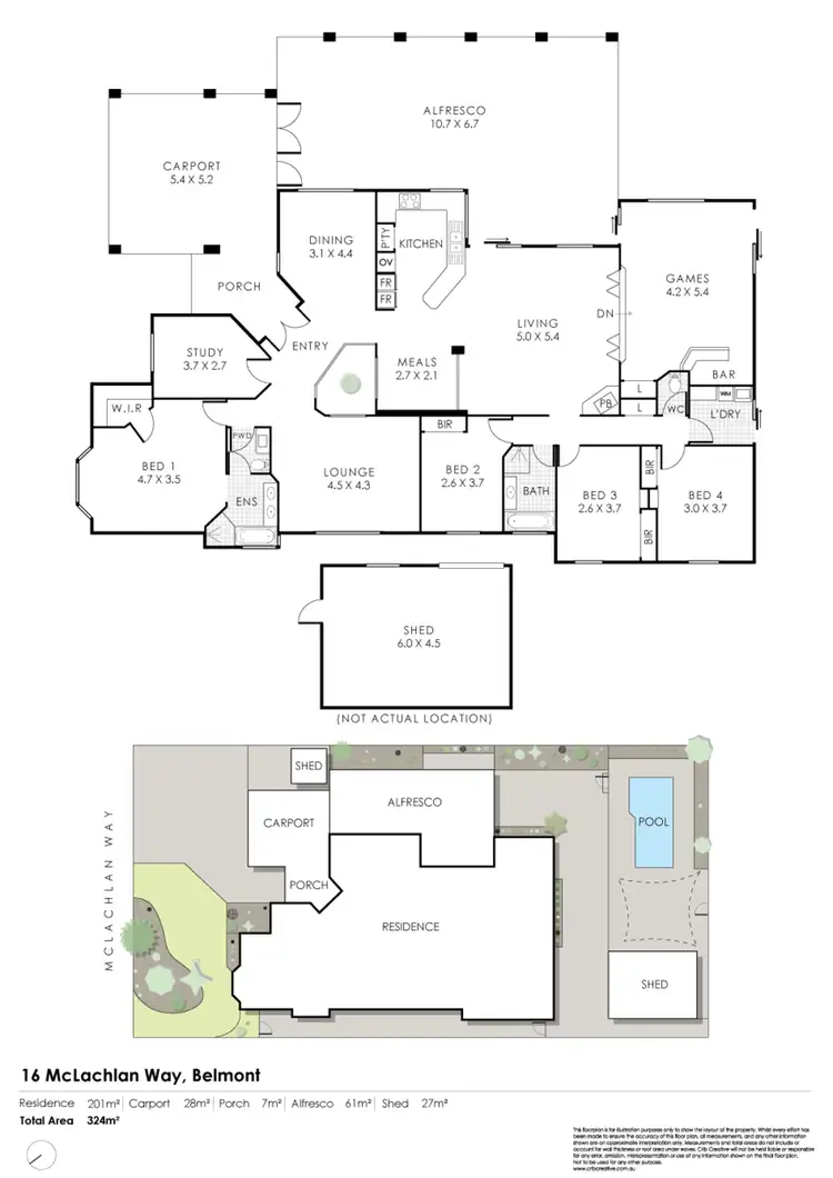 Floorplan of Homely house listing, 16 Mclachlan Way, Belmont WA 6104