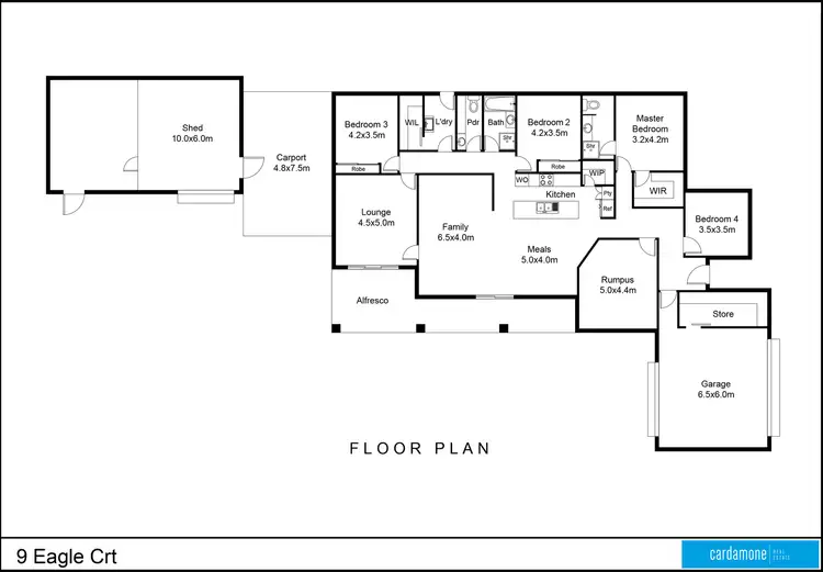 Floorplan of Homely house listing, 9 Eagle Court, Shepparton VIC 3630