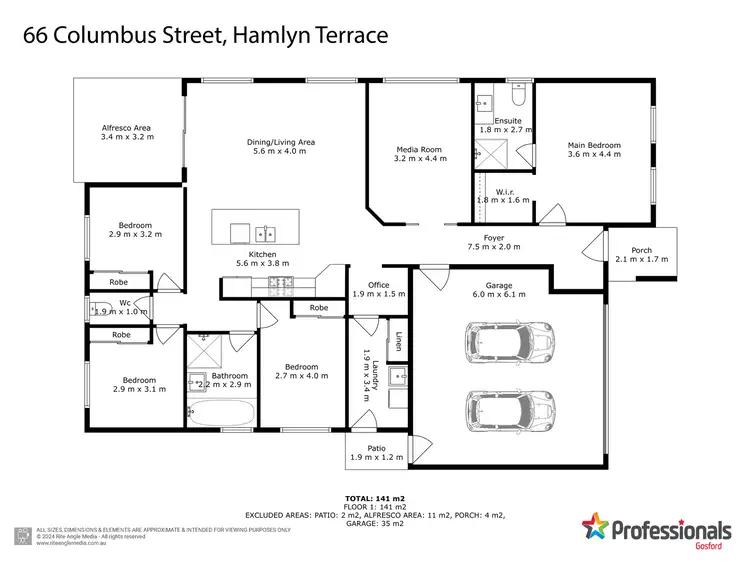 Floorplan of Homely house listing, 66 Columbus Street, Hamlyn Terrace NSW 2259