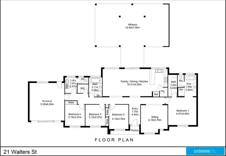 Floorplan of Homely rural property listing, 21 Walters Street, Wunghnu VIC 3635
