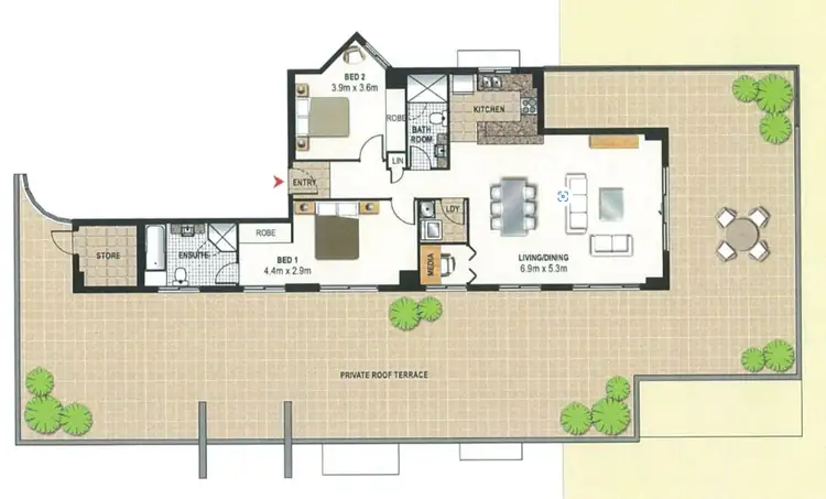 Floorplan of Homely apartment listing, 618/1 Aqua Street, Southport QLD 4215