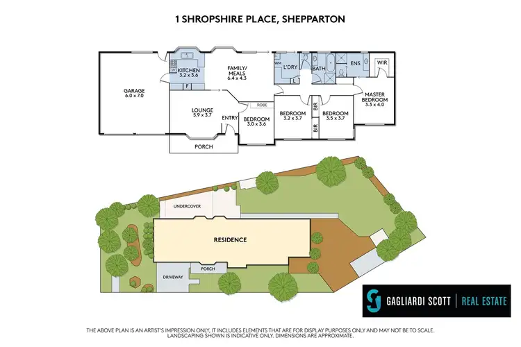 Floorplan of Homely house listing, 1 Shropshire Place, Shepparton VIC 3630