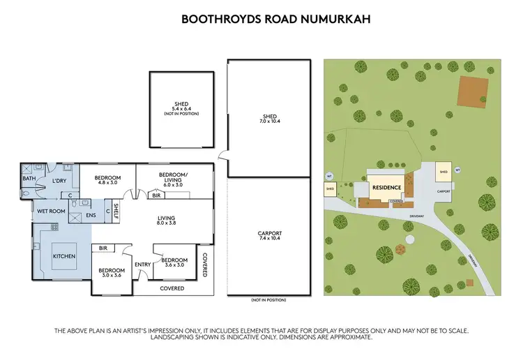 Floorplan of Homely rural property listing, 2024 Boothroyds Road, Numurkah VIC 3636