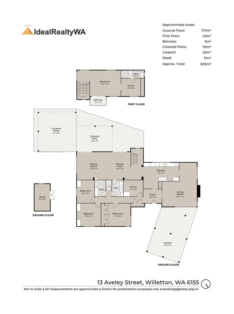 Floorplan of Homely house listing, 13 Aveley Street, Willetton WA 6155