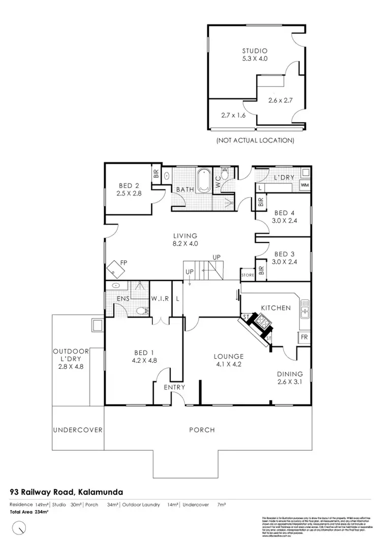 Floorplan of Homely house listing, 93 Railway Road, Kalamunda WA 6076