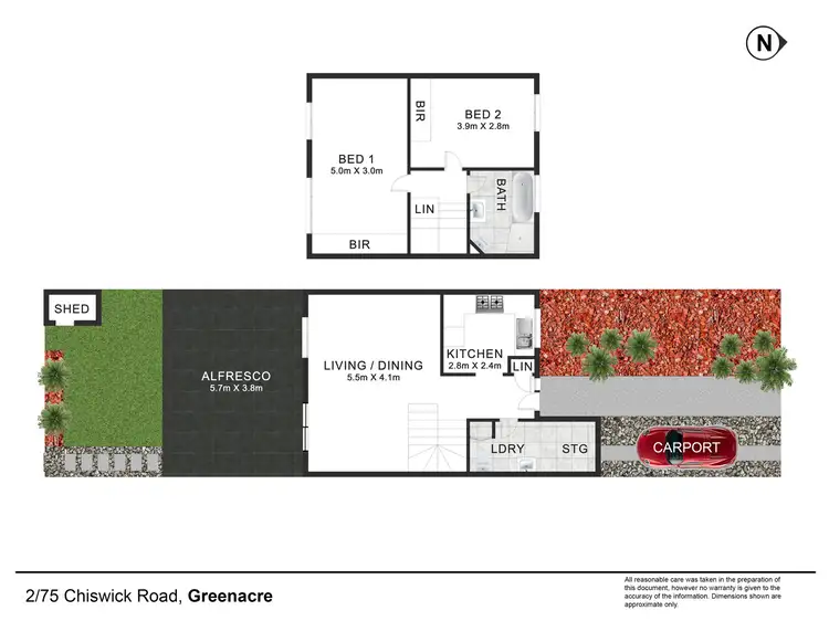 Floorplan of Homely townhouse listing, 2/75 Chiswick Road, Greenacre NSW 2190