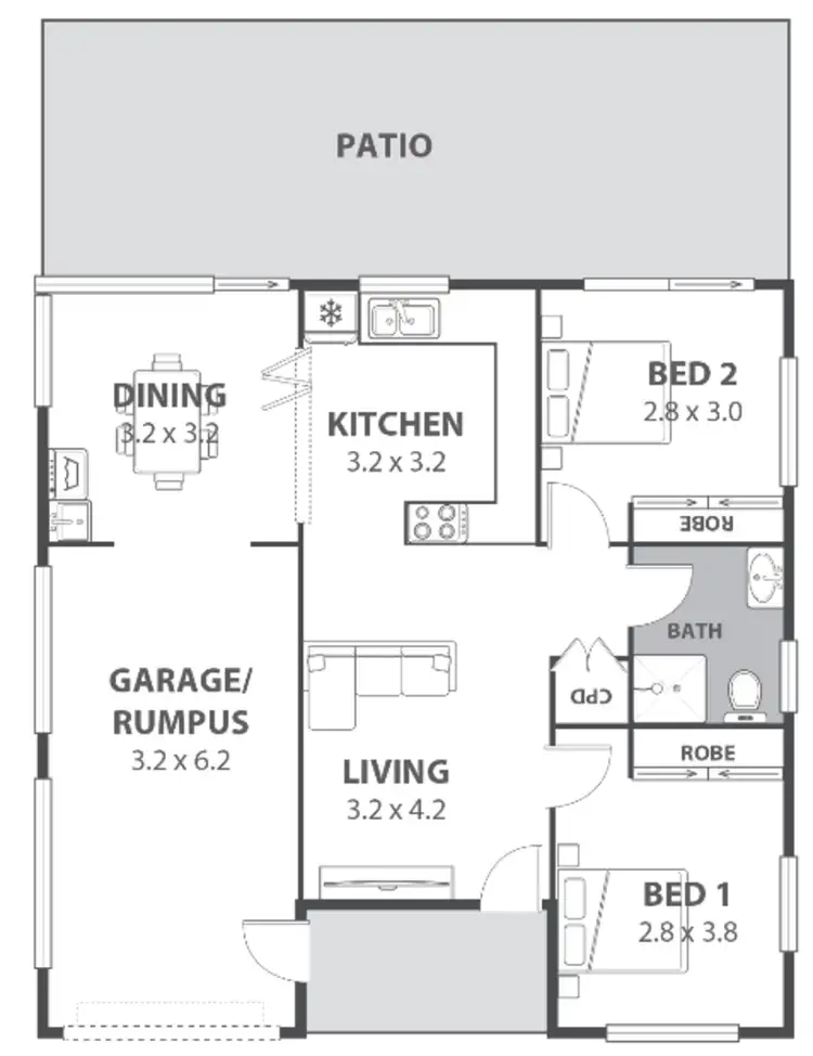 Floorplan of Homely flat listing, 54a Eastern Avenue, Panania NSW 2213