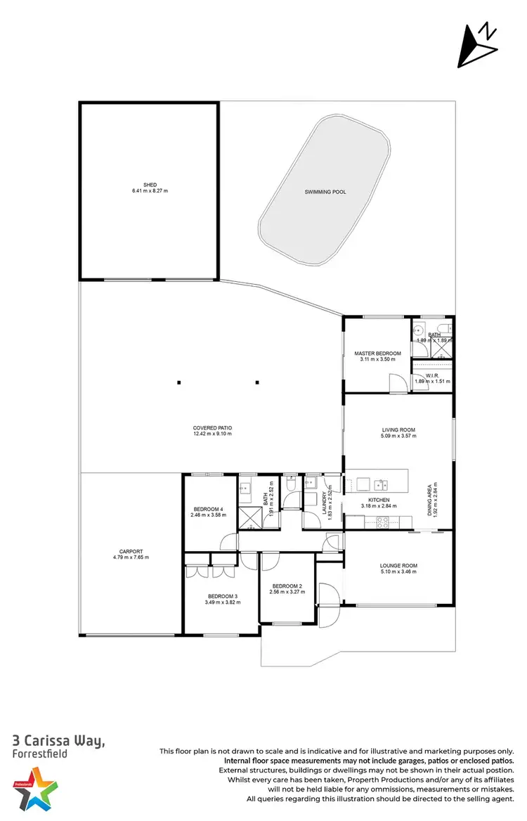 Floorplan of Homely house listing, 3 Carissa Way, Forrestfield WA 6058