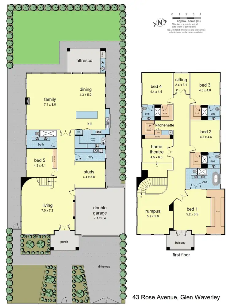 Floorplan of Homely house listing, 43 Rose Avenue, Glen Waverley VIC 3150