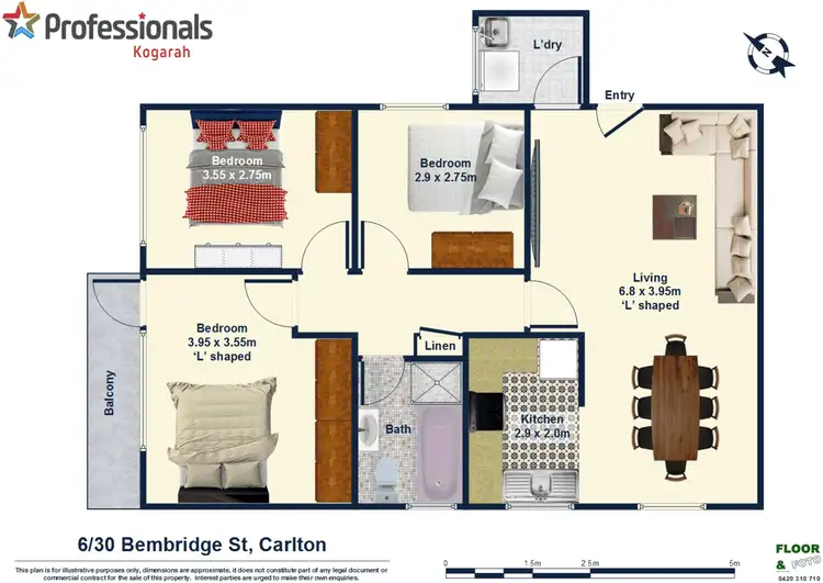 Floorplan of Homely apartment listing, 6/30 Bembridge Street, Carlton NSW 2218