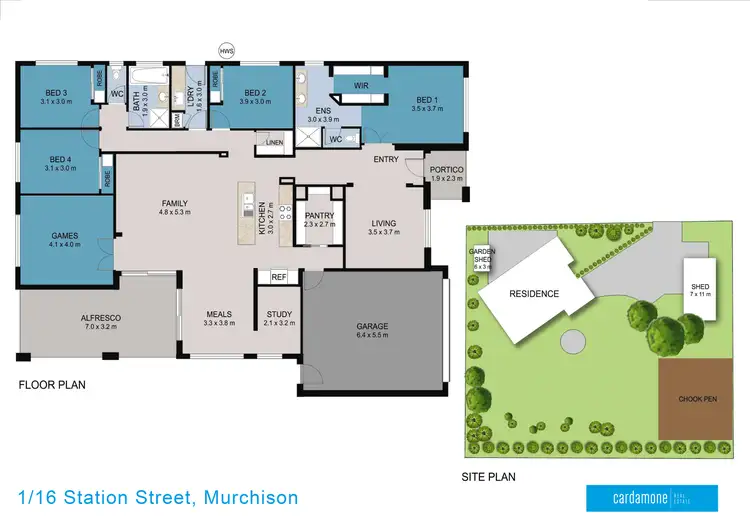 Floorplan of Homely rural property listing, 1/16 Station Street, Murchison VIC 3610