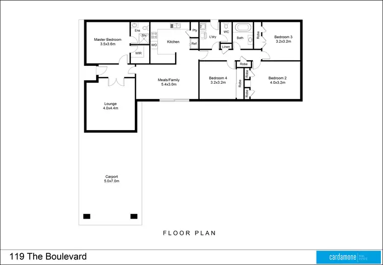 Floorplan of Homely house listing, 119 The Boulevard, Shepparton VIC 3630