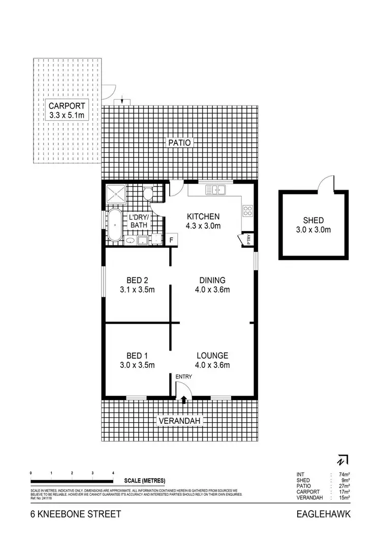Floorplan of Homely house listing, 6 Kneebone Street, Eaglehawk VIC 3556