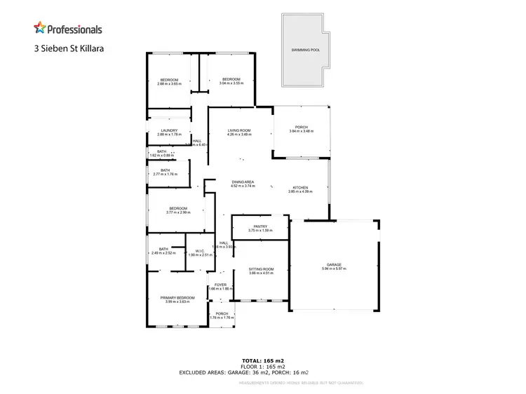 Floorplan of Homely house listing, 3 Sieben Street, Killara VIC 3691